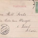 Österreich - Mühlbach b. Eger Gasthof goldener Löwe sw-AK gelaufen 1910