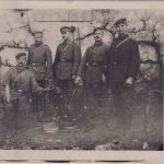 Bayern - Soldatengruppe mit Granatwerfer sw-Foto-AK Laniscourt 1918