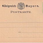 Bayern - 3 Pfg. Wappen Ganzsachenkarte Zudruck Fa. Heberlein Weissenstadt