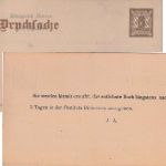 Bayern - 3/2 Pfg. Rauten Ganzsachenkarte m. Überdruck priv. Zudruck Bibliothek