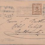 Bayern - 3+2 Pfg. Rauten Ganzsachenkarte Zudruck Schiller-Denkmal Nürnberg 1909