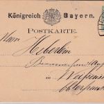 Bayern - 5 Pfg. Wappen Ganzsachenkarte HKS Lichtenfels 14/9 - Weißenstadt