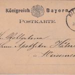 Bayern - 3 Pfg. Wappen Ganzsachenkarte priv. Zudruck HKS Kitzingen 13/2