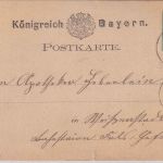 Bayern - 5 Pfg. Wappen Ganzsachenkarte kl. K1 Eltmann 8/9 - Weißenstadt