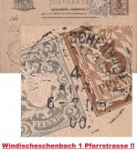 Bayern - Windischeschenbach 1 Pfarrstrasse 4. AUG 00 seltener K1 Ganzsachenkarte