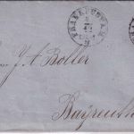 NDP - 3 Kr. gez. Brief K1 Frankfurt a.M. 4/12 (1869) n. Bayreuth