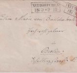 NDP - Neudörfchen 18/9 Ra2 1 Gr. Ganzsachenumschlag n. Berlin