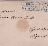 Preussen - Berlin Post-Exp. 10 28.6.66 blauer Ra3 1 Sgr. Ganzsachenumschlag