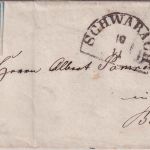 Bayern - 3 Kr. Quadrat blau (Druckzufall !) Brief gMR 311 HKS Schwabach 10/11