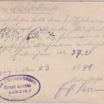 Danzig - 2x5 Pfg. Kogge u.a. Karte Danzig 3 - Marktredwitz 1921