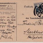 Oberschlesien - 2x20 Pfg. Freimarke Karte Ratibor - Marktredwitz 1921