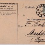 Oberschlesien - 40 Pfg. Freimarke Karte Gleiwitz - Marktredwitz 1921