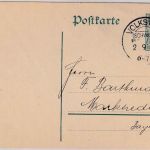 DR - Volkstedt (Schwarzb.-Rudolst.) 2.9.12 KOS 5 Pfg. Germania Ganzsachenkarte