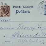 DR - 2 Pfg. K/A Ganzsachenkarte + Zusatz Bahnpost Schleusingen Themar 1900