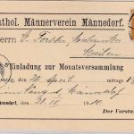 Schweiz - 2 Rp. Tellknabe Einladungskarte/Drucksache Männedorf - Meilen 1910