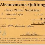 Schweiz - 12 Rp. Kreuz/Ziffer Nachnahmedrucksachenkarte Zürich - Meilen 1905