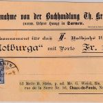 Schweiz - 12 Rp. Kreuz/Ziffer Nachnahmedrucksachenkarte Sarnen 1903