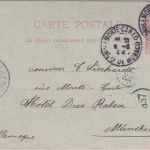 Monaco - 10 C. Charles III. Ganzsachenkarte Monte Carlo - München 1904
