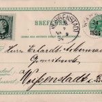 Schweden - 5 Ö. Ganzsache (Zudruck) + Zusatz Warberg - Weißenstadt 1894