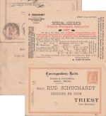 Österreich - 2/2 Kr. Ganzsachenkarte m. Zudruck Triest - Weissenstadt 1895