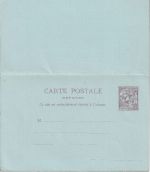 Monaco - 10/10 C. Albert I. Ganszachenkarte/Doppelkarte ungebraucht (1891)