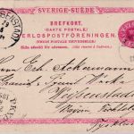 Schweden - 10 Ö. Ganzsachenkarte kl. K1 Immeln - Weißenstadt 1894
