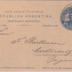Argentinien - 5 C. Ganzsachenkarte/Frageteil Buenos Aires - Marktredwitz 1909