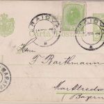 Rumänien - 5 B. Ganzsachenkarte+Zusatz Craiova - Marktredwitz 1908