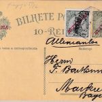 Portugal - 10 R. "Republica" Ganzsachenkarte+Zusatz Lissabon - Marktredwitz 1910