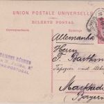 Portugal - 20 R. Manuel II. Ganzsachenkarte Lissabon - Marktredwitz 1910
