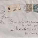 Italien - 45+5 C. Freimarken Einschreibebrief Palermo - Marktredwitz1910