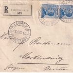 Italien - 2x25 C. V. Emanuel III. Einschreibebrief Palermo - Marktredwitz 1910