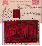 Niederl. Indien - 5 C. Ganzsachenkarte Soerabaja - Marktredwitz 1912 Vignette !