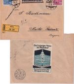 Österreich - 25+10 H. 80. Geb. Franz-J Einschreibebrief Turn - Marktredwitz 1910