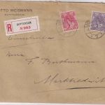 Niederlande - 17 1/2+5 C. Wilhelmina Einschreibebrief Amsterdam 1909