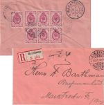 Finnland - 7x3 Kop. Einschreibebrief Mariehamn - Marktredwitz 1909