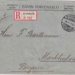 Finnland - 10x2 Kop. Einschreibebrief Jyvaskyla - Marktredwitz 1910