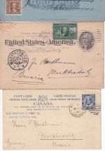 Europa/Übersee - 19 Postkarten/Ganzsachen Incoming Marktredwitz ex 1905/11
