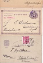 Europa/Übersee - 19 Postkarten/Ganzsachen Incoming Marktredwitz ex 1905/11