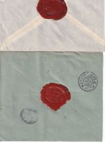 Norwegen - 40 Ö. Tarif Einschreibebrief 4 versch Darstellungen Trondheim 1909/13