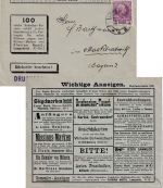 Österreich - 3 H. illustr. Drucksachenbrief (Reklame) Langenlois 1909