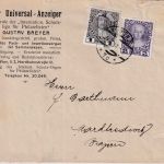 Österreich - 2+1 H. Reg. Jubiläum Drucksachenbrief Wien - Marktredwitz 1912