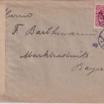 Österreich - 80 H. Wappen Brief Wien - Marktredwitz 1920 Devisenzensur