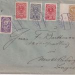 Österreich - 40 H. Freimarken geschn. u.a. Brief Steyr - Marktredwitz 1920