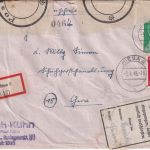 DR - 42+12 Pfg AH Einschreibebrief Riesa 2 - Gera 5.4.45/6.8.45 Überroller