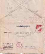 DR - 42+12 Pfg AH Einschreibebrief Riesa 2 - Gera 5.4.45/6.8.45 Überroller