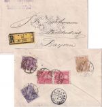 Österreich - 2x12 H. Reg.Jubiläum u.a. Einschreibebrief Wien - Marktredwitz 1909