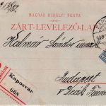 Ungarn - 10 f. GA_Kartenbrief+Zusatz/Einschreiben Kaposvar - Budapest 1909