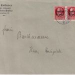 Bayern - 2x15 Pfg. Ludwig/Freistaat Ortsbrief Marktredwitz 13. MAI 20