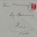 Bayern - 10 Pfg. Ludwig/Freistaat Ortsdrucksachenbrief Marktredwitz 10. MAI 20